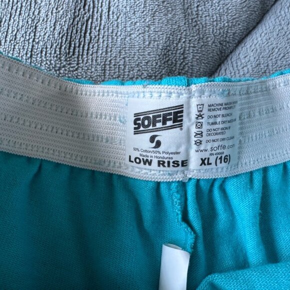Soffe Blue Athletic Shorts Elastic Waistband Lightweight - Picture 2 of 2
